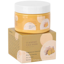 Masque de boue Masque facial au curcuma Masque facial hydratant et éclaircissant pour la peau